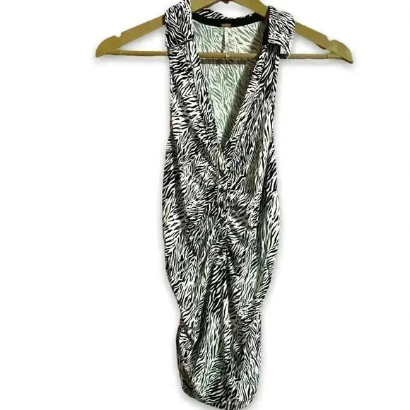 Free People Coco Print Tank Womens Medium Black/White Zebra Stripe Racerback NWT - Picture 2 of 6